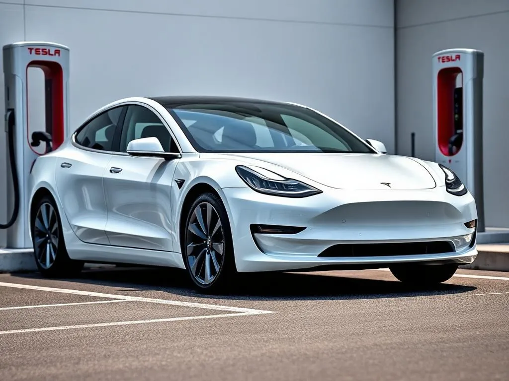 Modern electric vehicle ready for specialized EV transport
